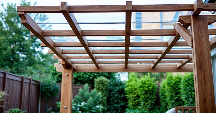 Pergolado de Madeira Plástica com Policarbonato