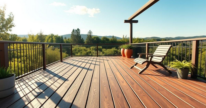 Deck plástico imitando madeira é a solução ideal para áreas externas duráveis e estéticas