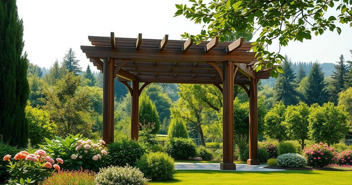 Pergolado de plástico imitando madeira: beleza e durabilidade para seu jardim